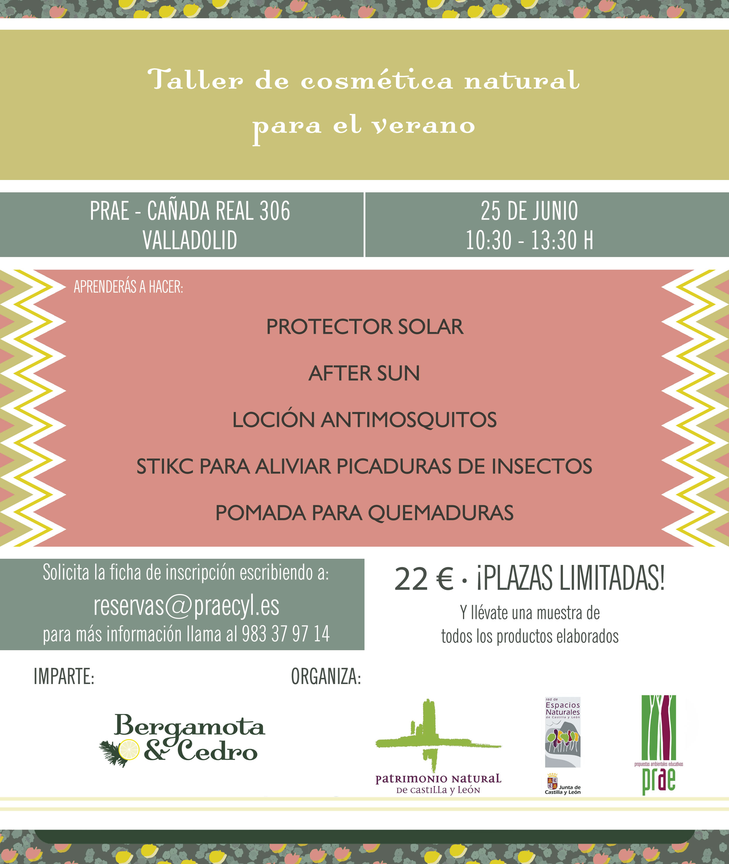 TALLER DE COSMÉTICA NATURAL PARA EL VERANO