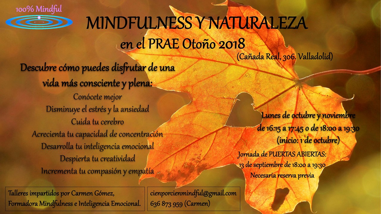 Mindfulness y naturaleza en el PRAE. Edición otoño 2018