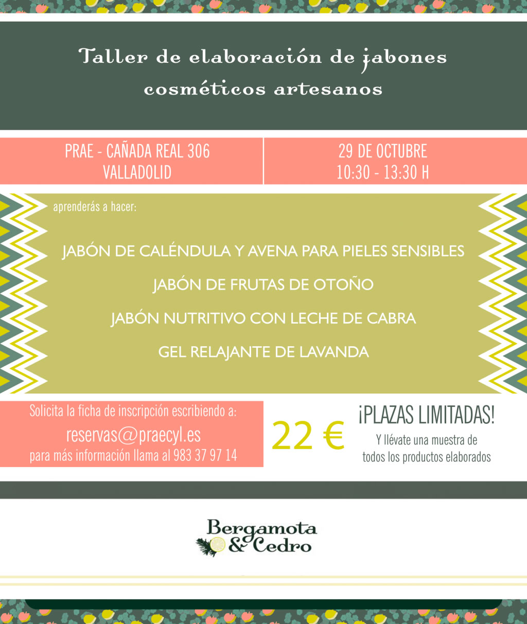 TALLER DE ELABORACIÓN DE JABONES COSMÉTICOS NATURALES