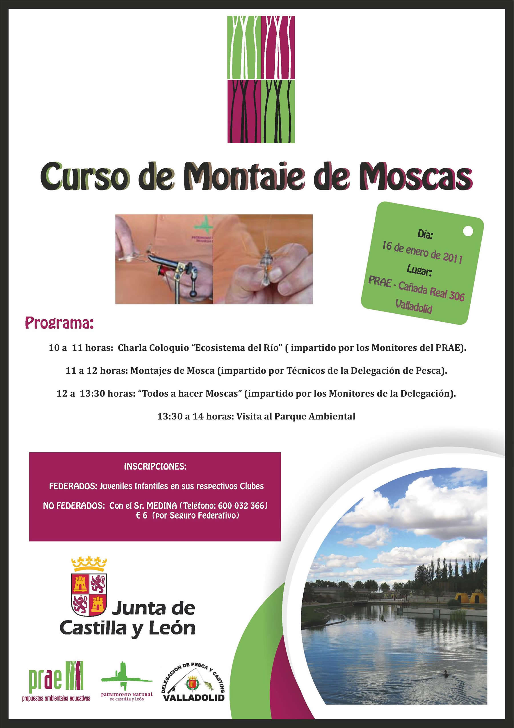 El PRAE organiza, en colaboración con la Delegación de Pesca y Casting de Valladolid, un curso de montaje de mosca